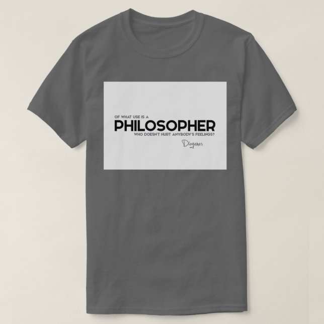 Camiseta utilização de diogenes filosóficos (Frente do Design)