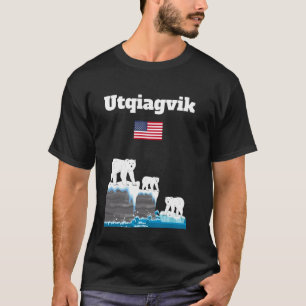 Camiseta Utqiagvik Polar Bears Sea cliffs gelo flutuam band