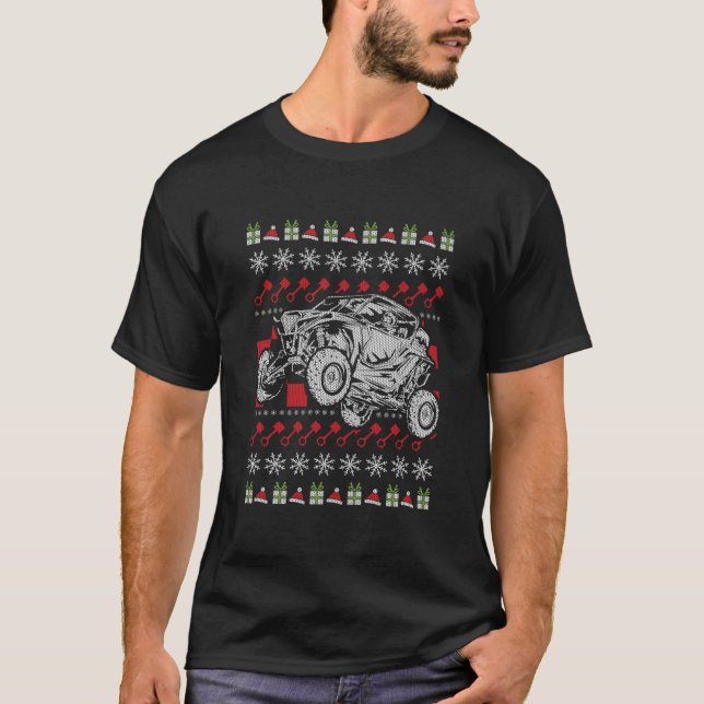Camiseta UTV Side By Side Racer Christmas Essential  (Frente)