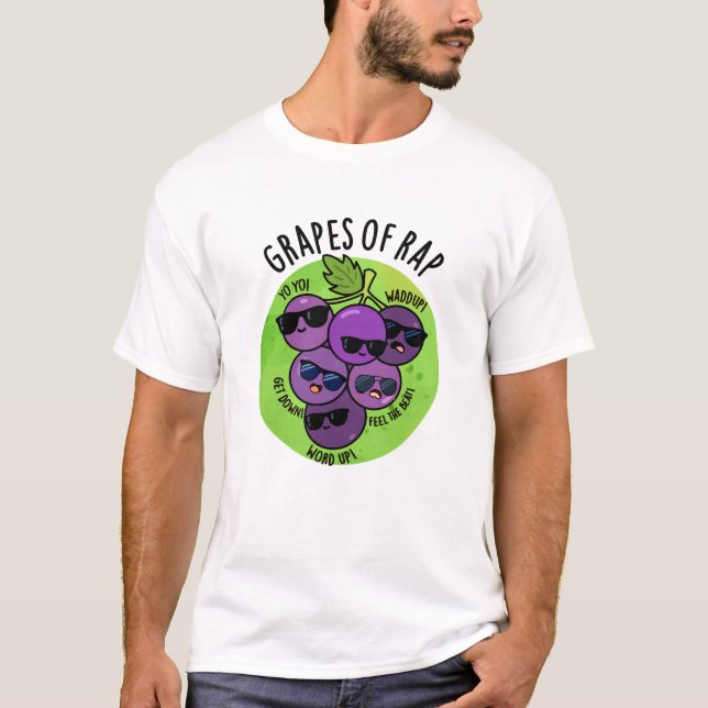 Camiseta Uvas De Fruta Engraçada Por Rap (Frente)