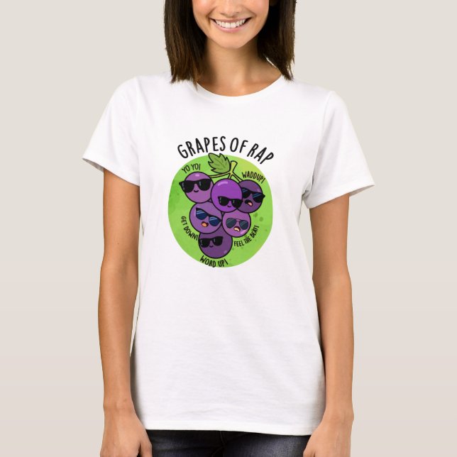 Camiseta Uvas De Fruta Engraçada Por Rap (Frente)
