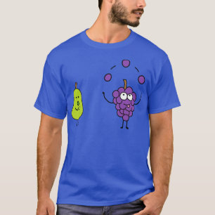 Camiseta Uvas Frutas Engraçadas Fazendo Malabarismo Com Pea