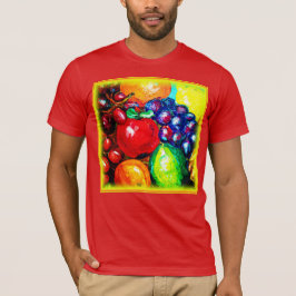 Camiseta Uvas, Limão, Laranja, Frutas De Maçã. Comprar Agor