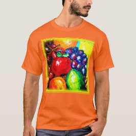 Camiseta Uvas, Limão, Laranja, Frutas De Maçã. Comprar Agor