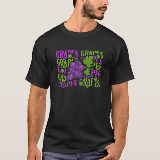 Camiseta Uvas Repetem Fazendeiros de Frutas de Verão (Frente)