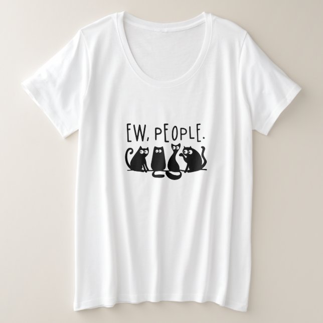Camiseta Uw Pessoas Engraçadas Gatos Pretos (Frente do Design)