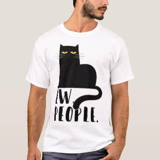 Camiseta Uw Pessoas Engraçadas Presentes De Gato Preto Para