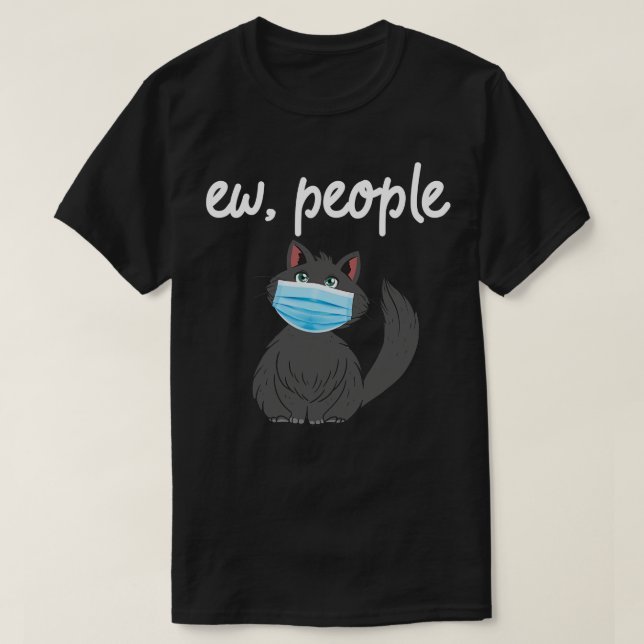 Camiseta Uw Pessoas Engraçado Cat (Frente do Design)