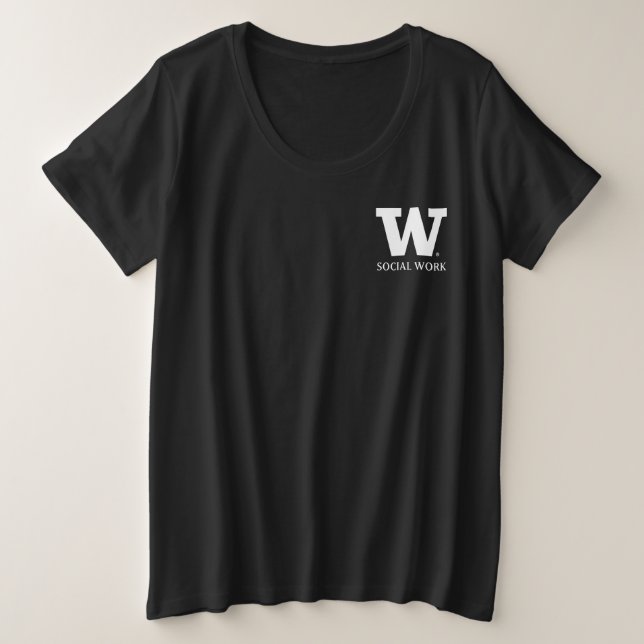 Camiseta UW SSW Mulheres com o Tamanho Mais (Frente do Design)