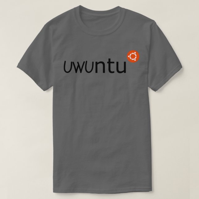 Camiseta Uwuntu kawaii ubuntu (Frente do Design)