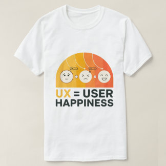 Camiseta Ux é a Felicidade do Usuário Engraçado pelo Ui/Ux