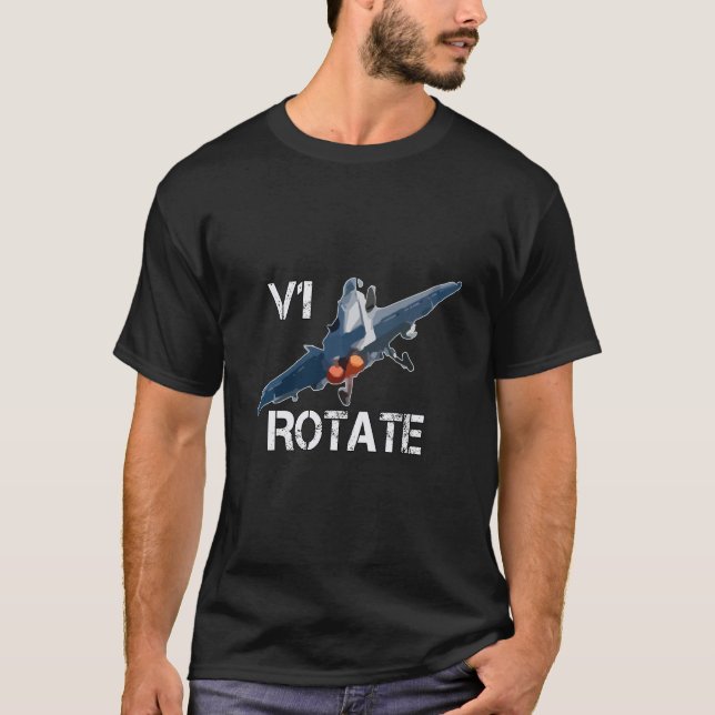 Camiseta V1 Rotate - Palestra-Piloto de Pilotos de Avião (Frente)