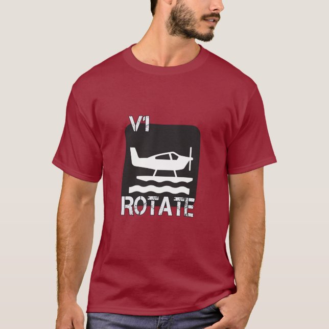 Camiseta V1 Rotate - Palestra-Piloto de Pilotos de Avião (Frente)