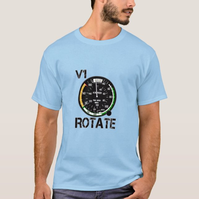 Camiseta V1 Rotate - Palestra-Piloto de Pilotos de Avião (Frente)