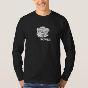 Camiseta V8 Bloco De Motor Para Oito Ventiladores De Cilind