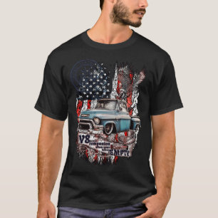 Camiseta V8 Legendário Pickup GMC 100 Gif de porco engraç