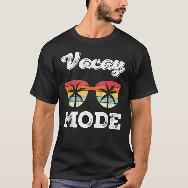 Camiseta V acay Mode (Modo V) Óculos solares Retrornos S um (Frente)