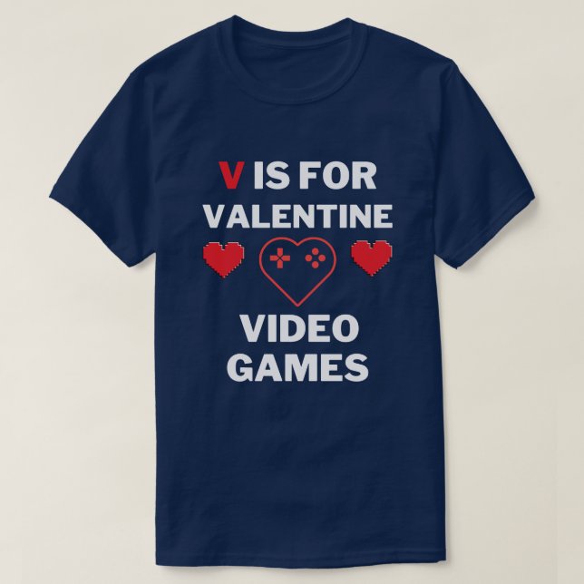 Camiseta V de Video Games de Namorados (Frente do Design)