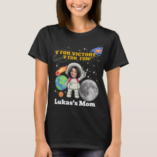 Camiseta V De Vitória V De Diversão Astronauta Menino Anive