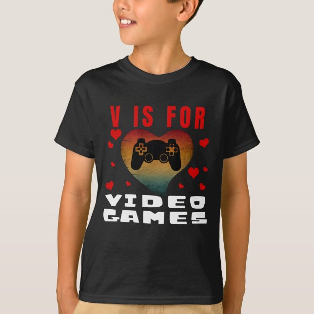 Camiseta V É PARA JOGOS DE VÍDEO (Frente)
