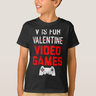 Camiseta V É Para O Dia Dos Namorados De Jogos De Vídeo Rap