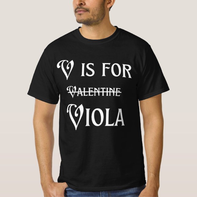 Camiseta V é para o Namorados Viola - mascote (Frente)