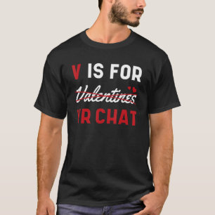 Camiseta V É Para O Vr Chat Dia de os namorados Online Virt