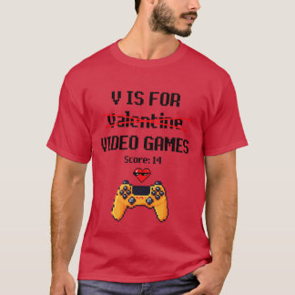 Camiseta V É Para Presente De Dia Dos Namorados De Jogos De