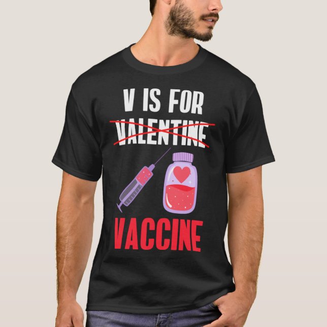 Camiseta V É Para Vacina Contra A Vacinação Contra O Namora (Frente)