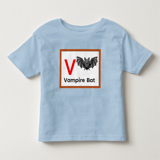 Camiseta V é para Vampiro Bat (Frente)