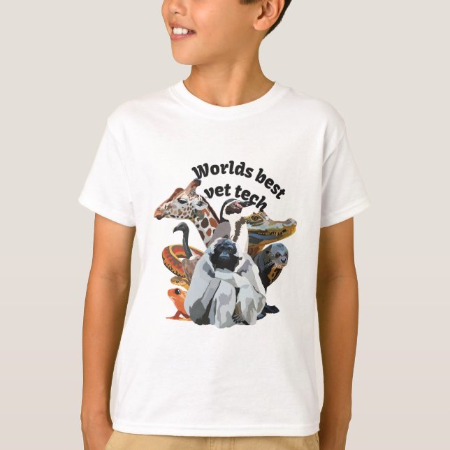 Camiseta V é para Vet Tech ( The World's Best Vet Tech ) (Frente)