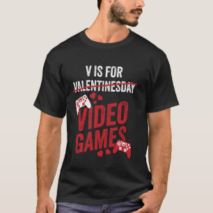 Camiseta V é para Video Games Legal Divertido Dia dos Namor