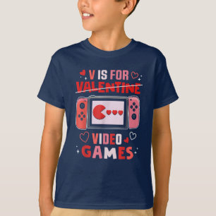Camiseta V É Para Videos games Dia de os namorados Engraçad