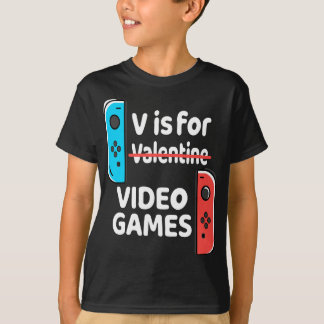 Camiseta V É Para Videos games Dia de os namorados Engraçad