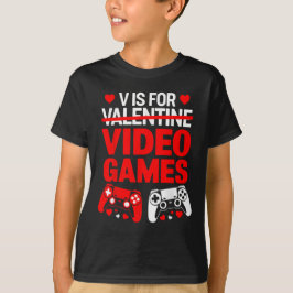 Camiseta V É Para Videos games Dia de os namorados Engraçad