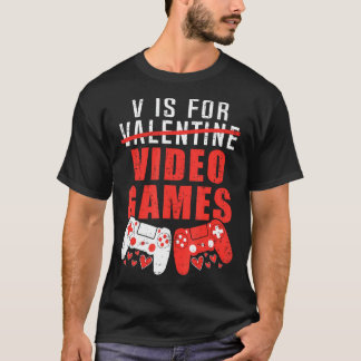 Camiseta V É Para Videos games Dias de os namorados Boys Gi