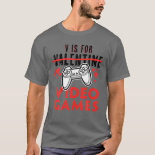 Camiseta V É Para Videos games Engraçado Gamer De Dias de o