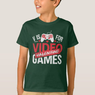Camiseta V É Para Videos games Engraçado Gamer De Dias de o