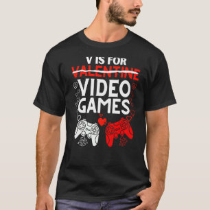Camiseta V É Para Videos games Engraçados Dias de os namora