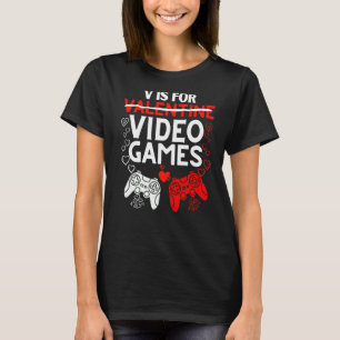 Camiseta V É Para Videos games Engraçados Dias de os namora