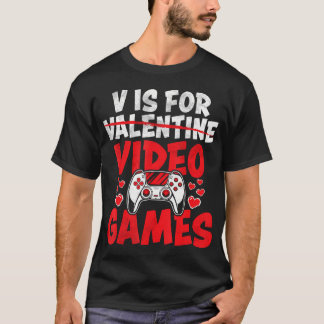 Camiseta V É Para Videos games Engraçados Namorados De Joga