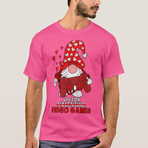 Camiseta V É Para Videos games Gama De Dia de os namorados
