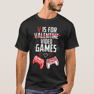 Camiseta V É Para Videos games Gamer Boys Men