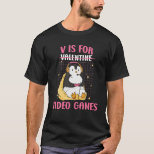 Camiseta V É Para Videos games Que Não São Para Gamer Girl 