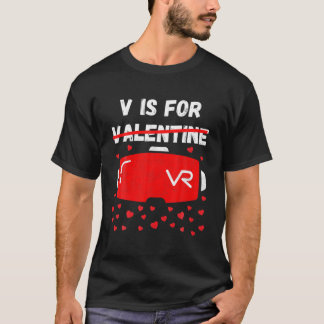 Camiseta V é para VR Funny Dia de os namorados Boy Virtual