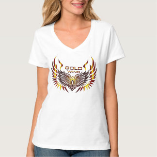 Camiseta V Feminina Gold Wing