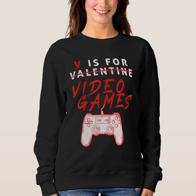 Camiseta V Is For Video Games Valentines Day Gamer Gifts Fo (Frente)