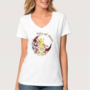 Camiseta V Mulheres da Fada da Lua
