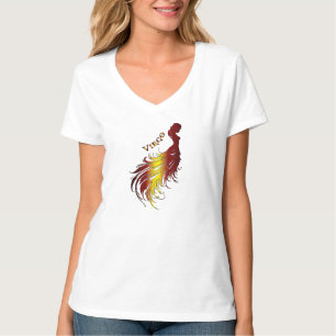 Camiseta V Mulheres de Virgem do Zodíaco