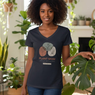 Camiseta V-Neck Minimalista Mãe de Planta Amante d